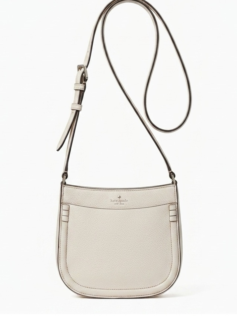 kate spade crossbody leather slim curved design one size white - Picture 1 of 14